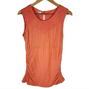 Maurices coral lace Sleeveless Top Medium